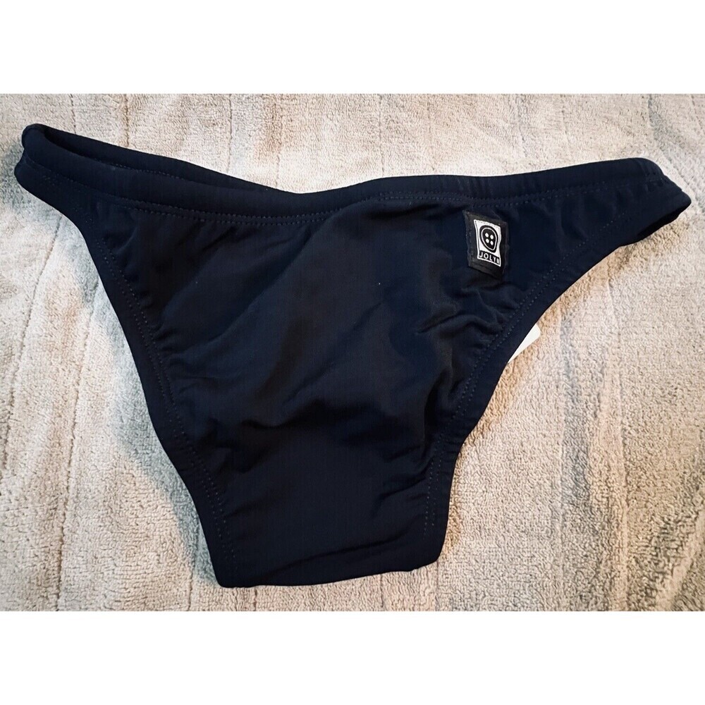 JOLYN Brazil Cut Bikini Bottoms Swim Small Black New With Tags - Picture 2 of 5